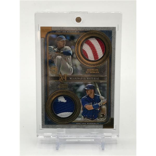 2019 TOPPS MUSEUM COLLECTION DUAL GAME USED PATCH CARD STROMAN/SMOAK 6/10