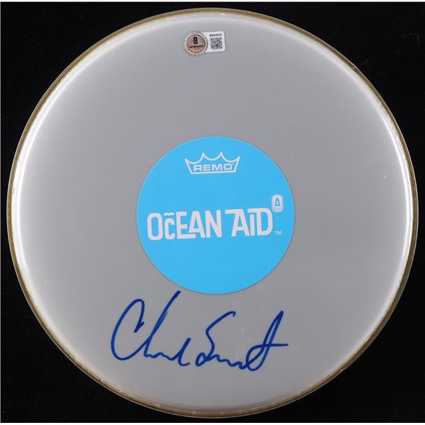 CHAD SMITH SIGNED DRUM HEAD (BECKETT COA)