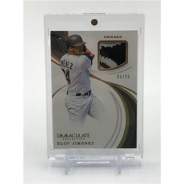 2019 PANINI IMMACULATE COLLECTION BASEBALL ELROY JIMENEZ PATCH TRADING CARD 05/15