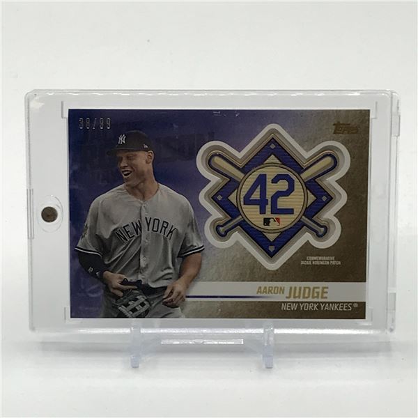 2018 TOPPS BASEBALL UPDATE SERIES AARON JUDGE PATCH TRADING CARD 38/99