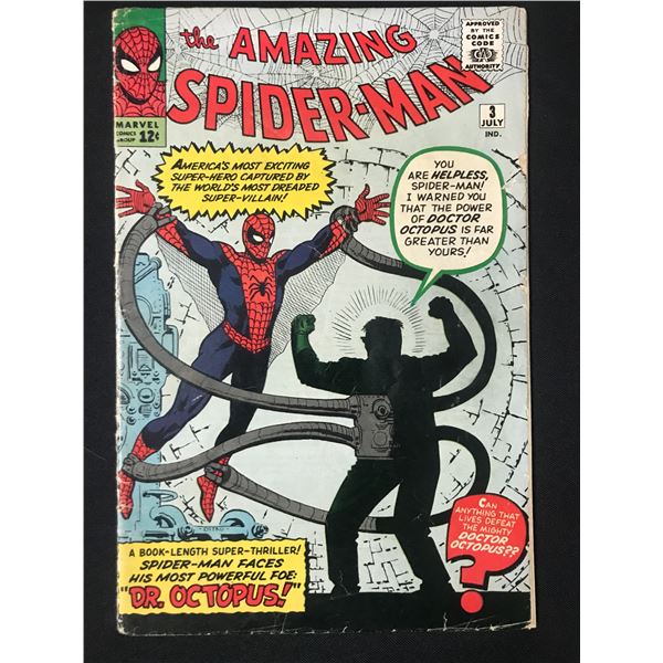HUGE KEY THE AMAZING SPIDERMAN NO.3 (1ST APPEARANCE DR. OCTOPUS) - MARVEL COMICS