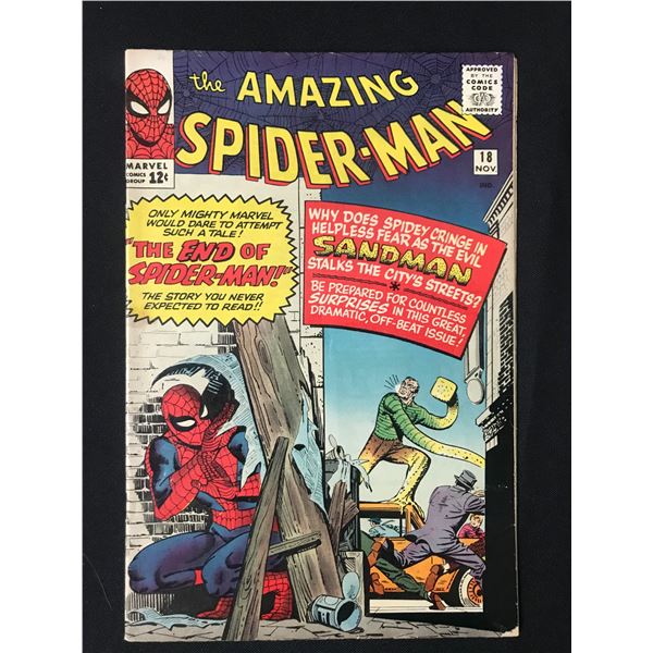THE AMAZING SPIDERMAN NO.18 (1ST APPEARANCE NED LEADS-SANDMAN) - MARVEL COMICS