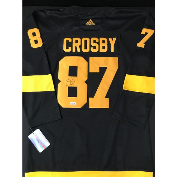SIDNEY CROSBY SIGNED PITTSBURGH PENGUINS CUSTOM JERSEY - ACE COA