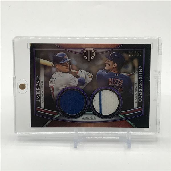 2020 TOPPS TRIBUTE DUAL RELIC GAME USED PATCH TRADING CARD
