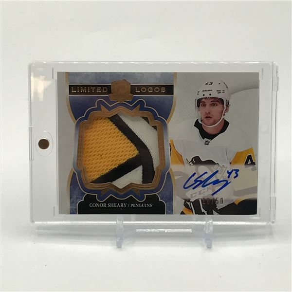 2017-18 UPPER DECK THE CUP HOCKEY CONOR SHEARY SIGNED PATCH TRADING CARD 10/50