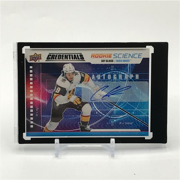 2019-20 UPPER DECK CREDENTIALS ROOKIE SCIENCE CODY GLASS SIGNED TRADING CARD