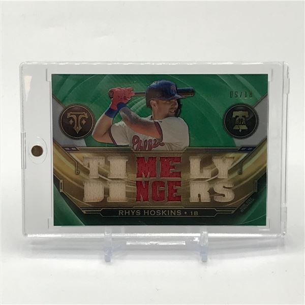 2018 TOPPS TRIBUTE TIMELY DINGERS RHYS HOSKINS TRADING CARD 05/18