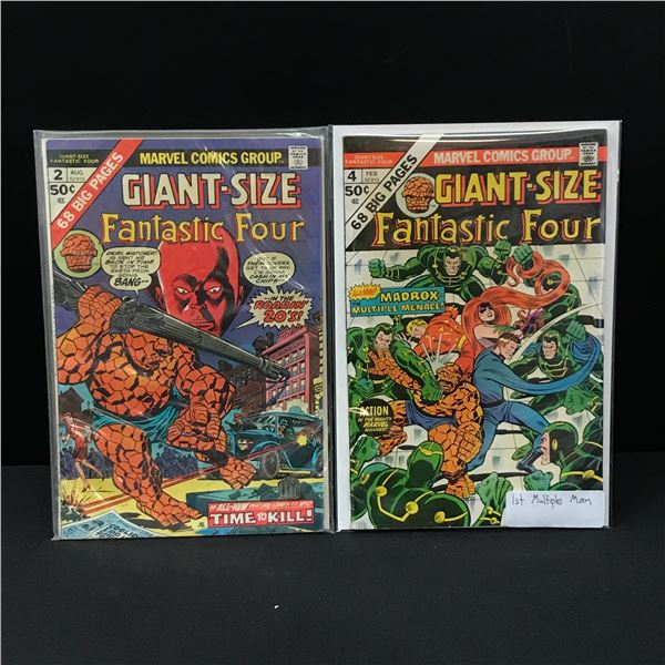 LOT OF 2 GIANT SIZED FANTASTIC FOUR ANNUAL #2 & #4 - MARVEL COMICS