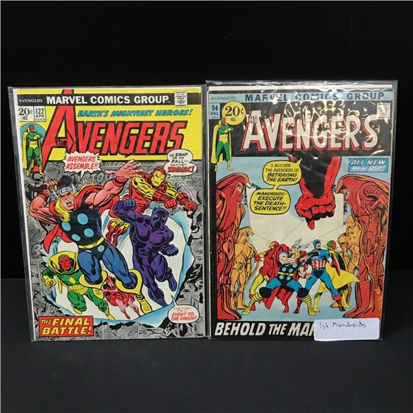LOT OF 2 AVENGERS COMICS #94 & #122 - MARVEL COMICS