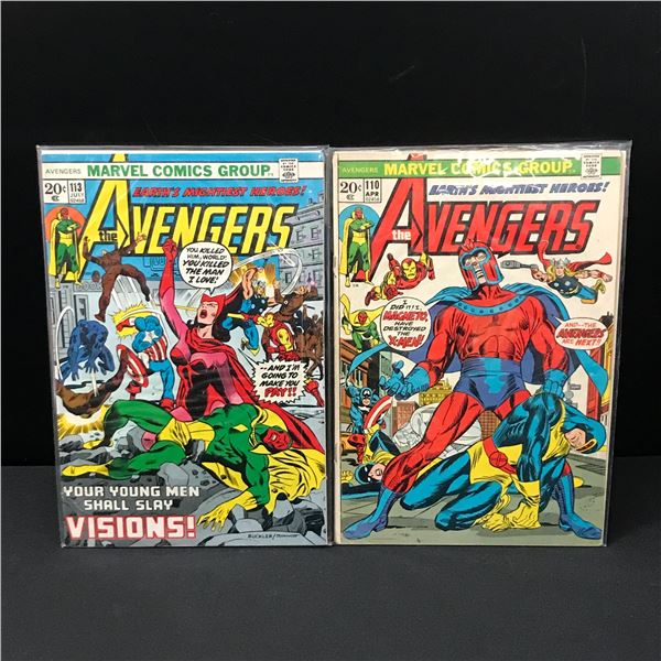 LOT OF 2 AVENGERS COMICS #110 & #113 - MARVEL COMICS