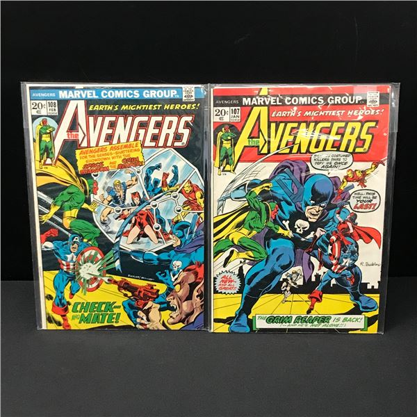 LOT OF 2 AVENGERS COMICS #107-108 - MARVEL COMICS