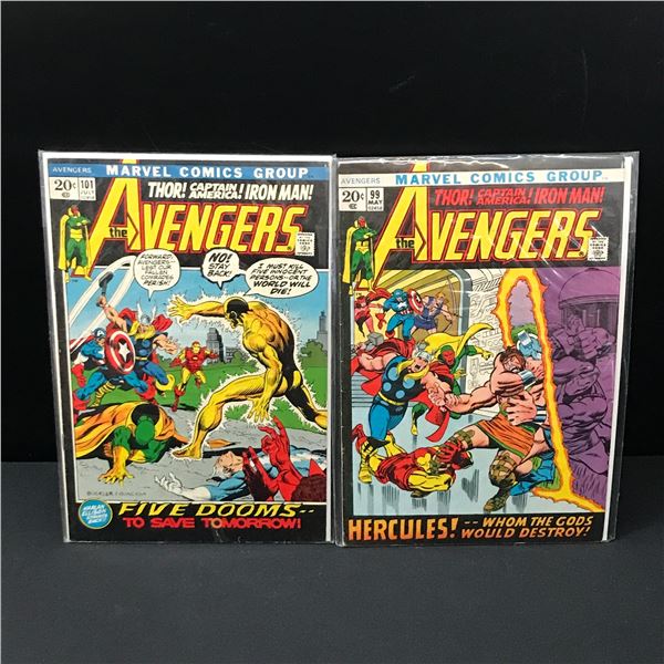 LOT OF 2 AVENGERS COMICS #99 & #101- MARVEL COMICS