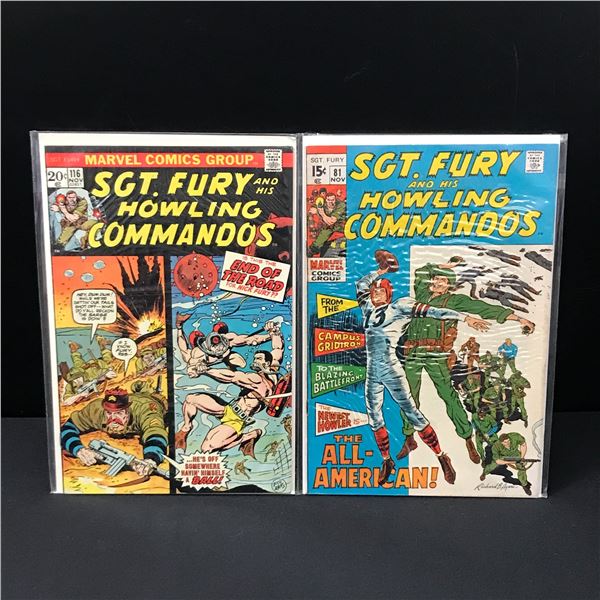 LOT OF 2 SGT FURY AND THE HOWLING COMMANDOS #81 & #116 - MARVEL COMICS
