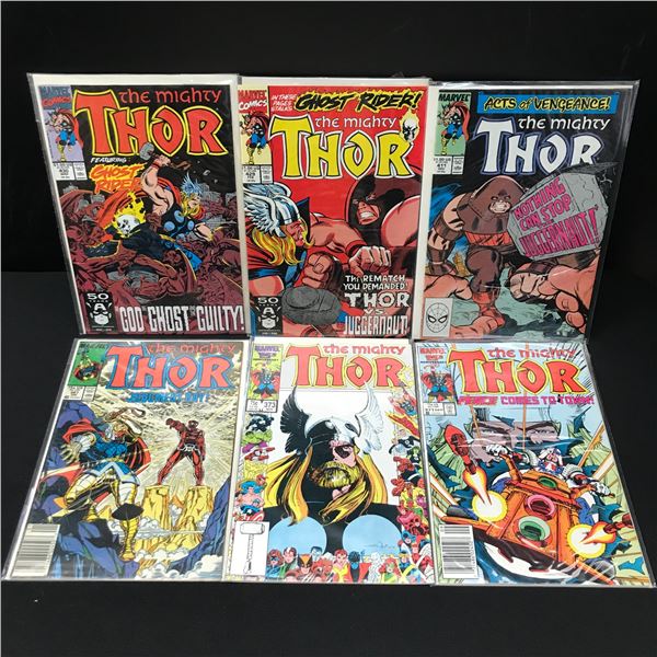LOT OF 6 THE MIGHTY THOR COMICS - MARVEL COMICS