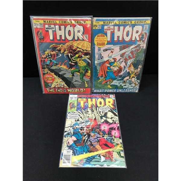 LOT OF 3 THE MIGHTY THOR COMICS - MARVEL COMICS