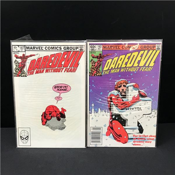 LOT OF 2 DAREDEVIL COMICS #182 & 187 - MARVEL COMICS
