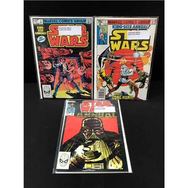 LOT OF 3 STAR WARS KING SIZED ANNUALS #1-3 - MARVEL COMICS