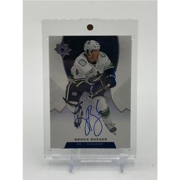 2019-20 UPPER DECK ULTIMATE COLLECTION HOCKEY BROCK BOESER SIGNED TRADING CARD