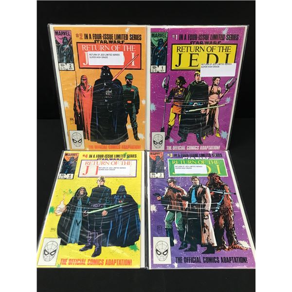 LOT OF 4 RETURN OF THE JEDI COMICS #1-4 OF A 4 PART MINI SERIES - MARVEL COMICS
