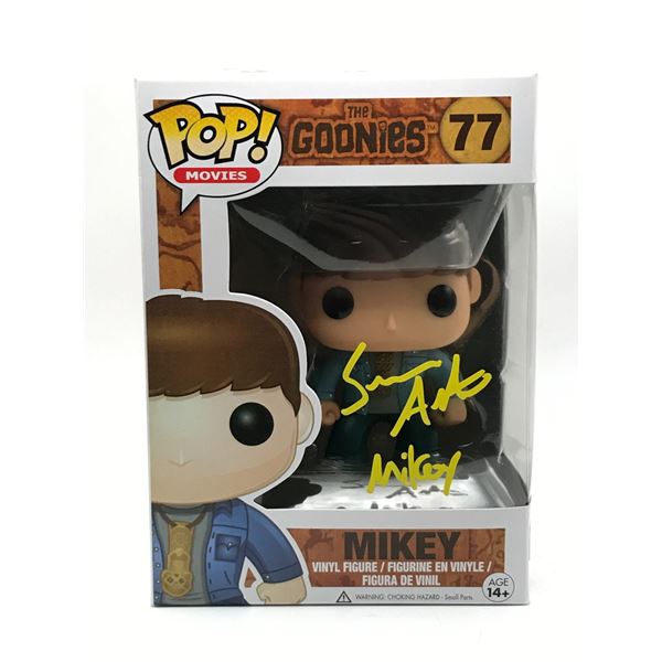 SEAN ASTIN SIGNED MIKEY FUNKO POP GOONIES (WWOC COA)