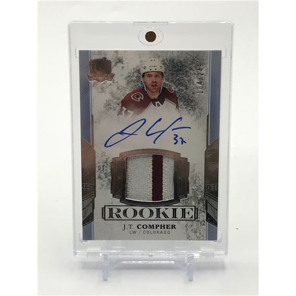 2017-18 UPPER DECK THE CUP HOCKEY J.T COMPHER SIGNED ROOKIE PATCH TRADING CARD 104/249