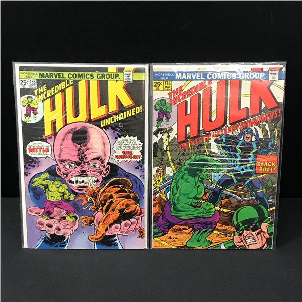 LOT OF 2 THE INCREDIBLE #175 & #188 - MARVEL COMICS