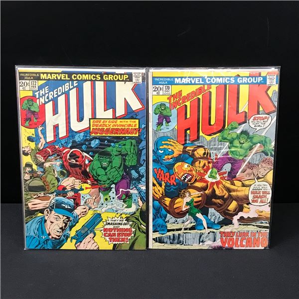 LOT OF 2 THE INCREDIBLE #170 & #172 - MARVEL COMICS
