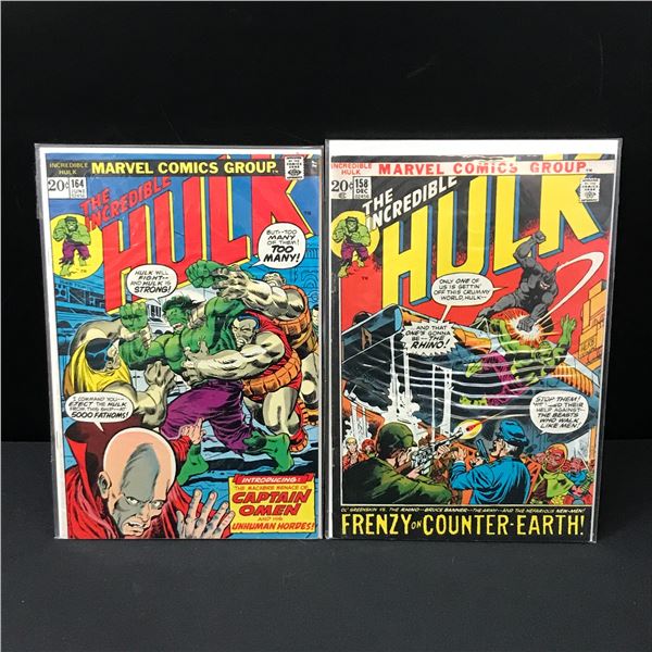 LOT OF 2 THE INCREDIBLE #158 & #164 - MARVEL COMICS