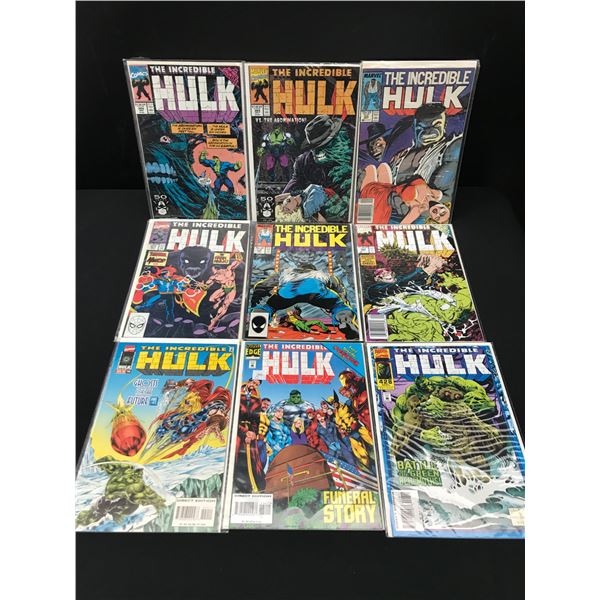 LOT OF 9 THE INCREDIBLE HULK COMICS - MARVEL COMICS