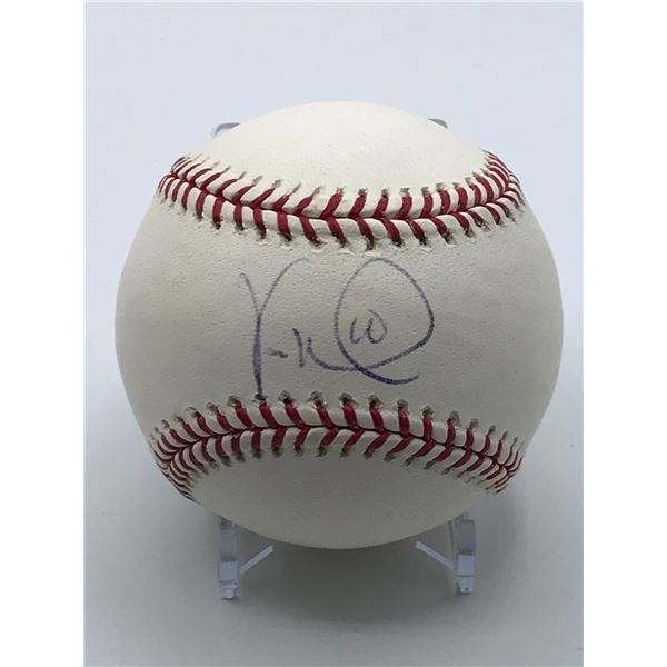 VERNON WELLS SIGNED BASEBALL (WWOC COA)