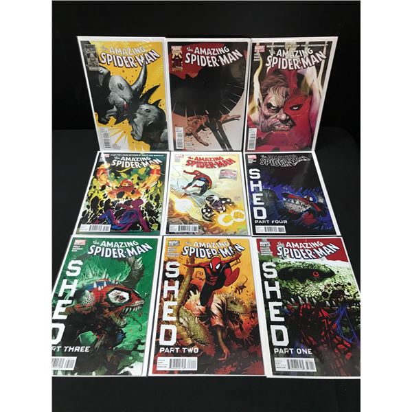 LOT OF 9 THE AMAZING SPIDERMAN COMICS - MARVEL COMICS