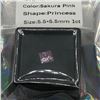 Image 1 : 1 CARAT MOISSANITE PRINCESS SAKURA PINK - GRA REPORT