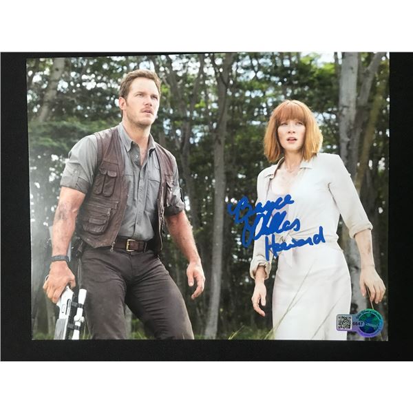 BRYCE DALLAS HOWARD SIGNED JURASSIC PARK 8X10 - WWOC COA