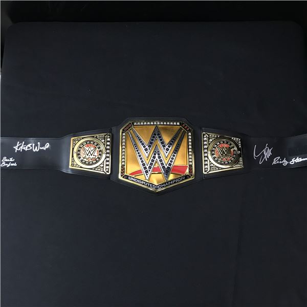 WWE MULTI SIGNED HOF WRESTLING BELT(JSA COA)