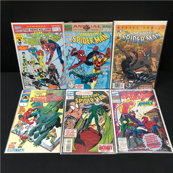 LOT OF 6 AMAZING SPIDERMAN COMICS - MARVEL COMICS