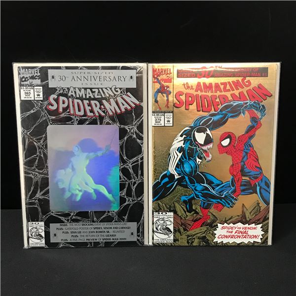 LOT OF 2 AMAZING SPIDERMAN COMICS #365 & #375 - MARVEL COMICS
