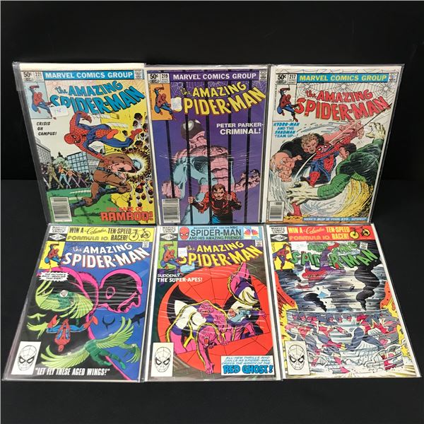LOT OF 6 AMAZING SPIDERMAN COMICS - MARVEL COMICS