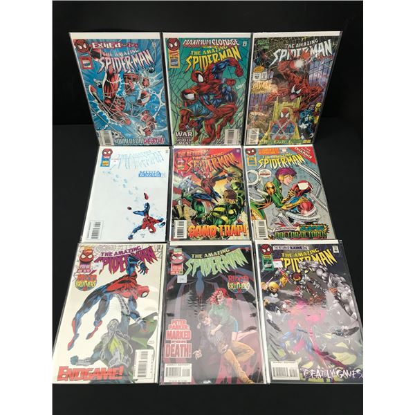 LOT OF 9 AMAZING SPIDERMAN COMICS - MARVEL COMICS