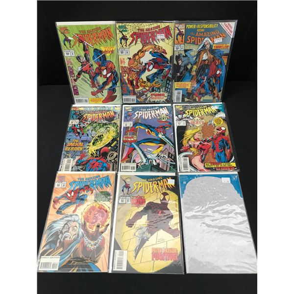 LOT OF 9 AMAZING SPIDERMAN COMICS - MARVEL COMICS