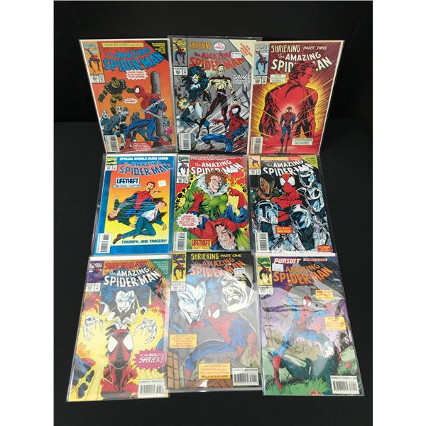 LOT OF 9 AMAZING SPIDERMAN COMICS - MARVEL COMICS