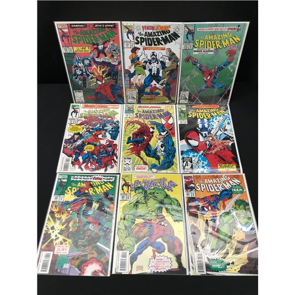 LOT OF 9 AMAZING SPIDERMAN COMICS - MARVEL COMICS