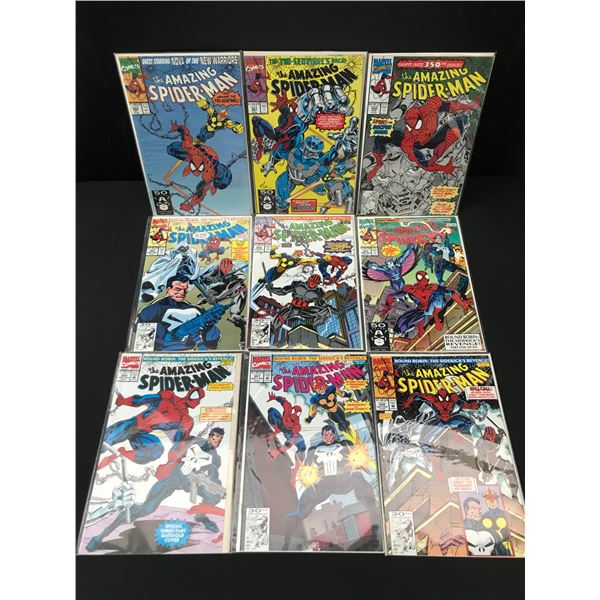 LOT OF 9 AMAZING SPIDERMAN COMICS #350-358 - MARVEL COMICS