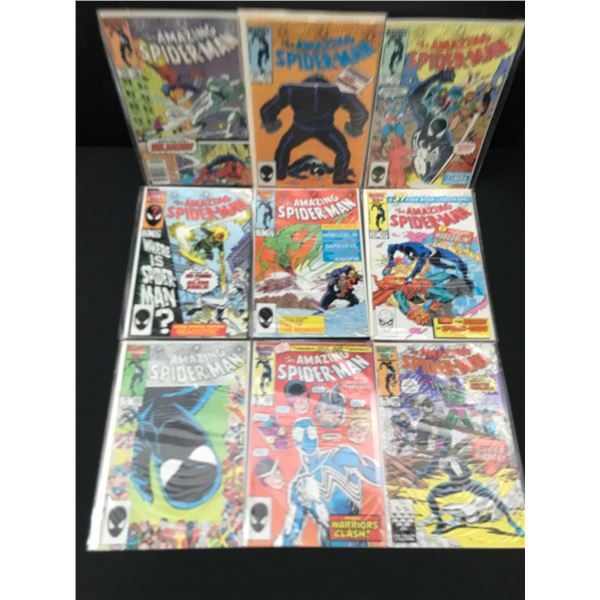 LOT OF 9 AMAZING SPIDERMAN COMICS - MARVEL COMICS