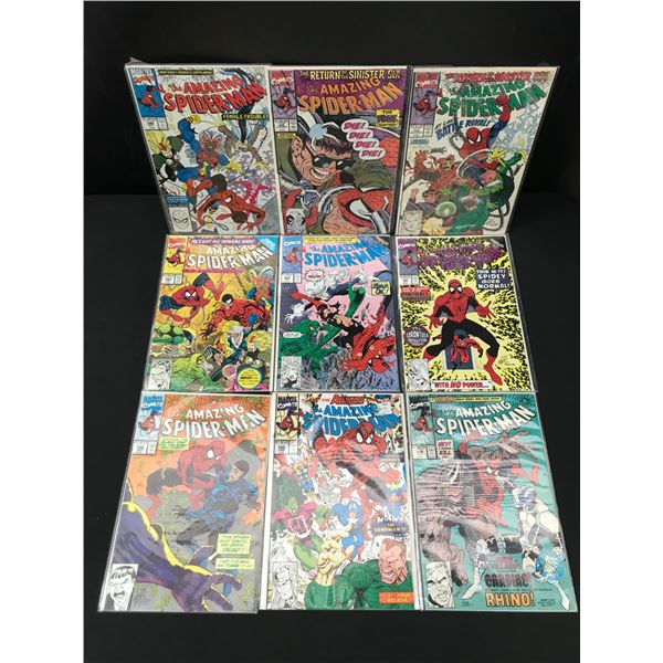LOT OF 9 AMAZING SPIDERMAN COMICS - MARVEL COMICS