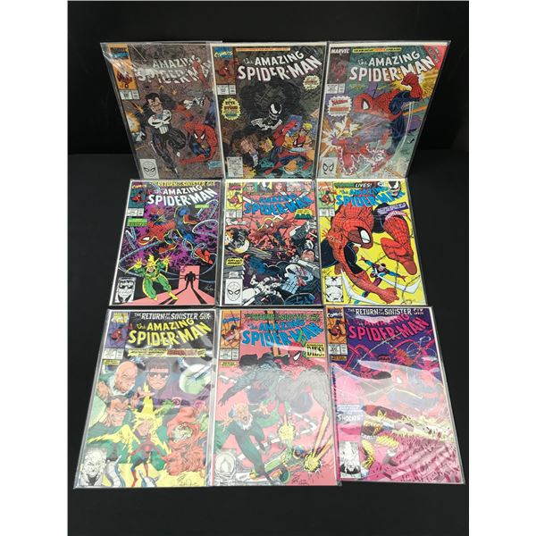 LOT OF 9 AMAZING SPIDERMAN COMICS - MARVEL COMICS