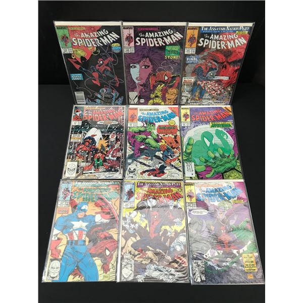 LOT OF 9 AMAZING SPIDERMAN COMICS - MARVEL COMICS