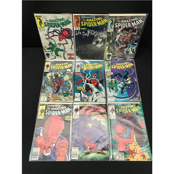LOT OF 9 AMAZING SPIDERMAN COMICS - MARVEL COMICS