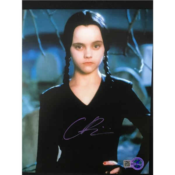 CHRISTINA RICCI SIGNED WEDNESDAY ADDAMS 8X10 - WWOC COA