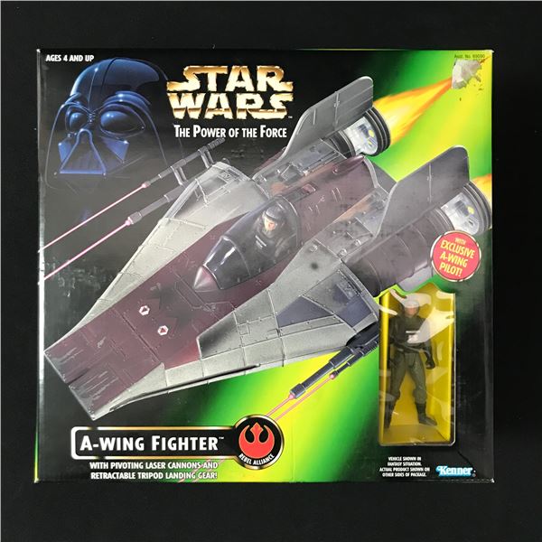 STAR WARS THE POWER OF THE FORCE ELECTRONIC A-WING FIGHTER IN ORIGINAL PACKAGING