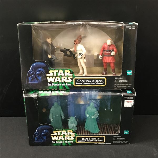 LOT OF 2 STAR WARS POWER OF THE FORCE SCENES IN ORIGINAL PACKAGING